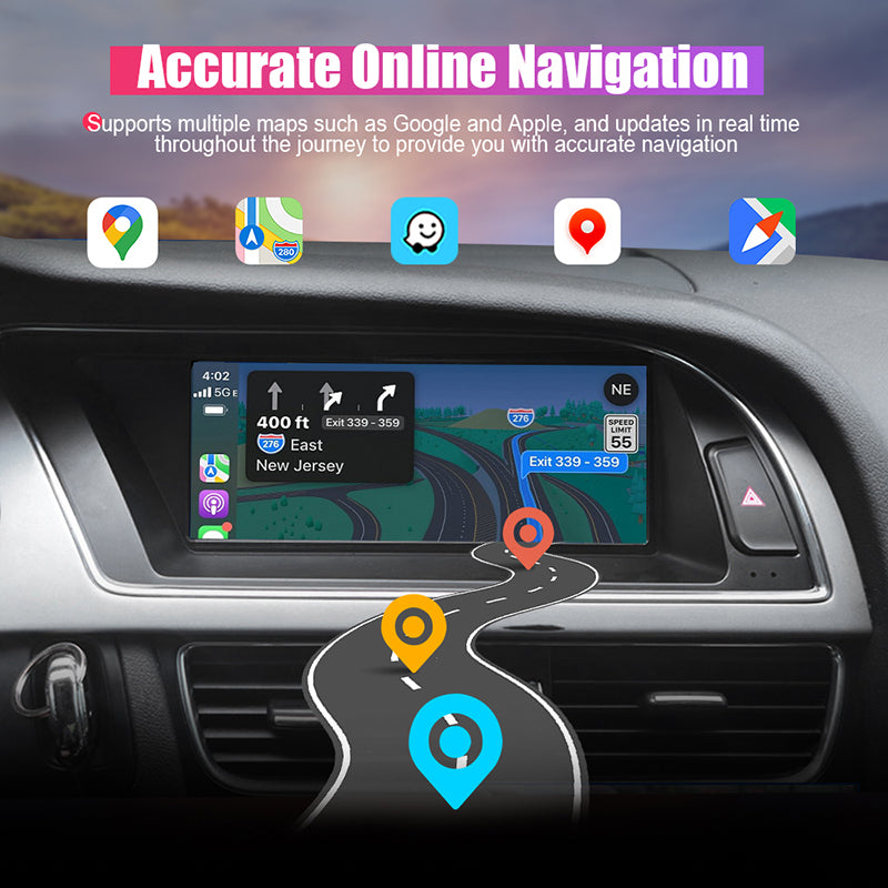 8.8inch Car Radio Multimedia Android13 Screen for Audi A4 A4L A5 2008-2012 with Wireless CarPlay Android Auto Airplay Miracast