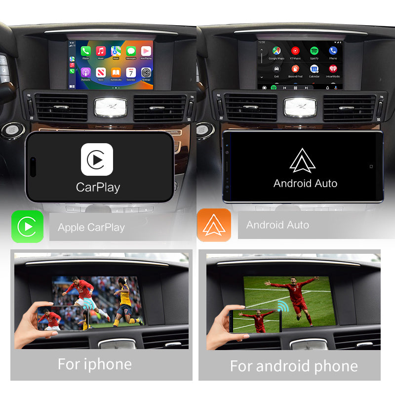 Wireless Apple CarPlay Android Auto for Infiniti QX60 QX60 Q70 2014-2020 Aftermarket Car Play Upgrade Retrofit Kit