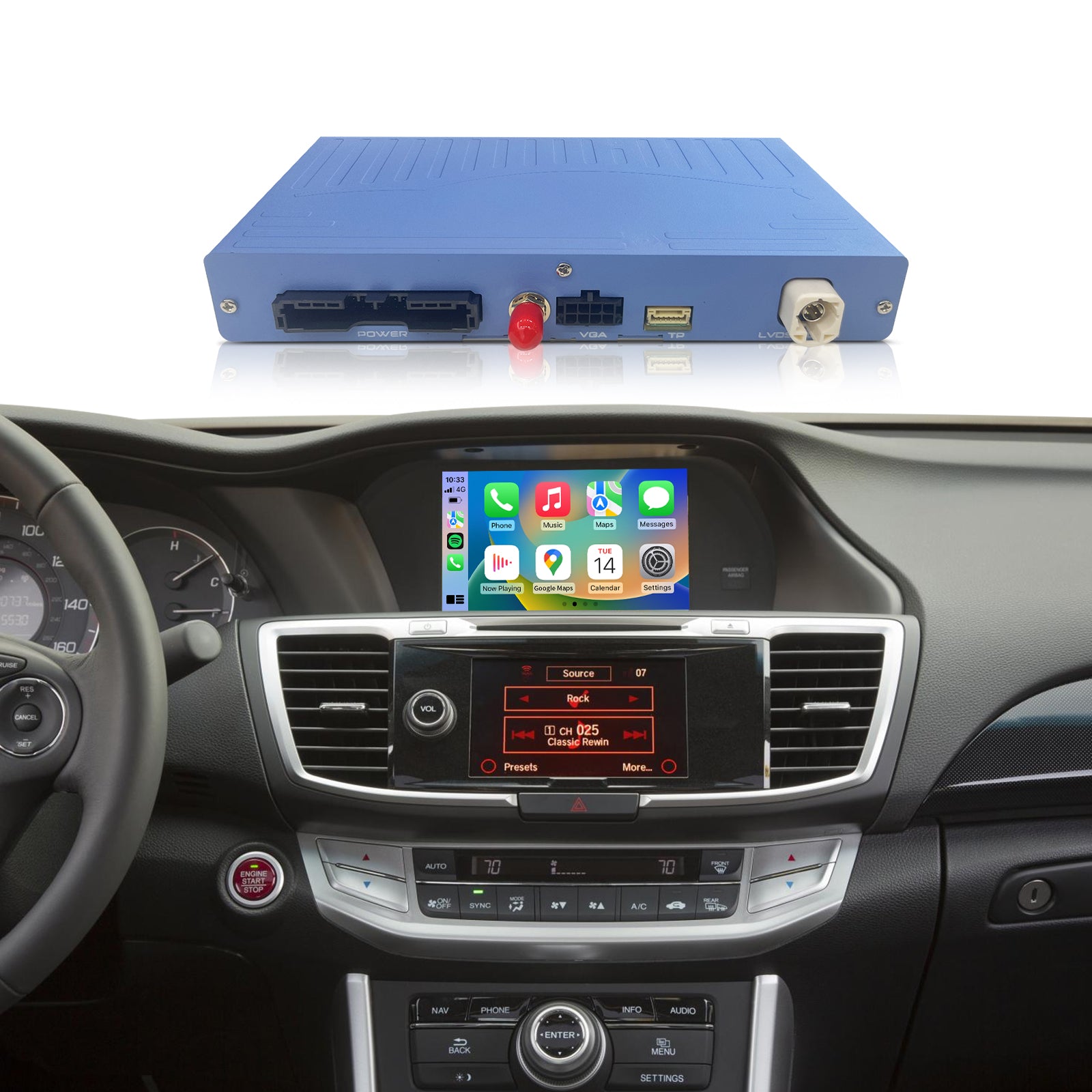 Wireless CarPlay & Android Auto Upgrade for Honda Odyssey (Dual Screen Models)