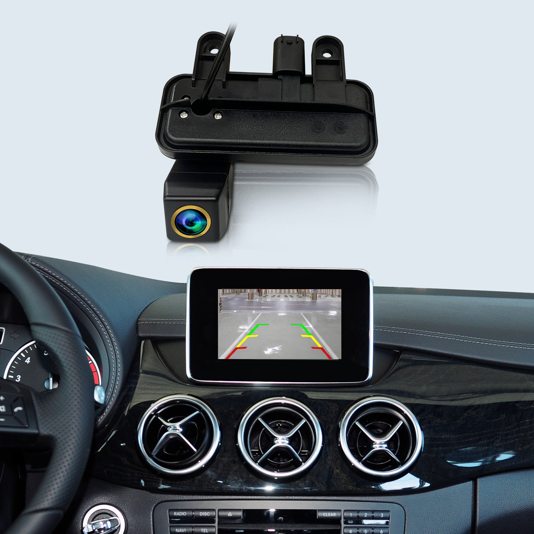 Rear View Backup Camera for Mercedes-Benz C E S GLK GLA Class | Trunk Handle Replacement