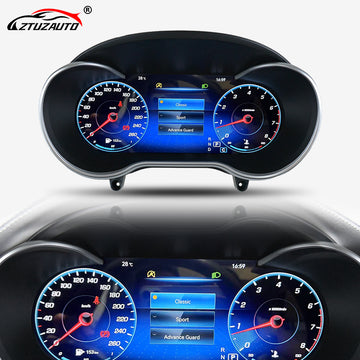 12.3" Digital Instrument Cluster for Mercedes Benz C-Class W205 GLC NTG5.0/5.1 2015-2018 Linux Speedometer Virtual Instrument