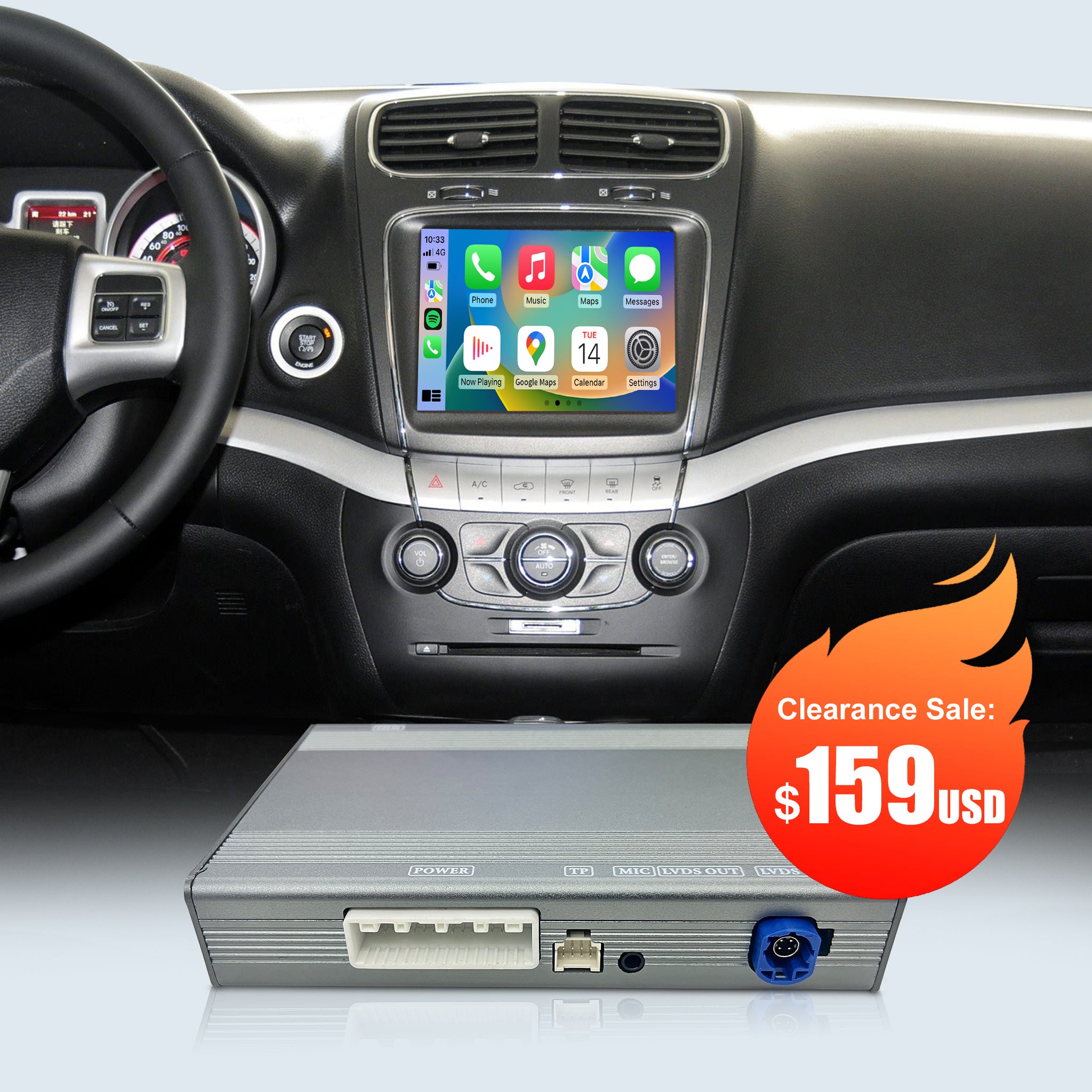 Wireless CarPlay & Android Auto Module for Fiat Freemont / 500 / 500X (2013-2014) | ONLY for 8.4