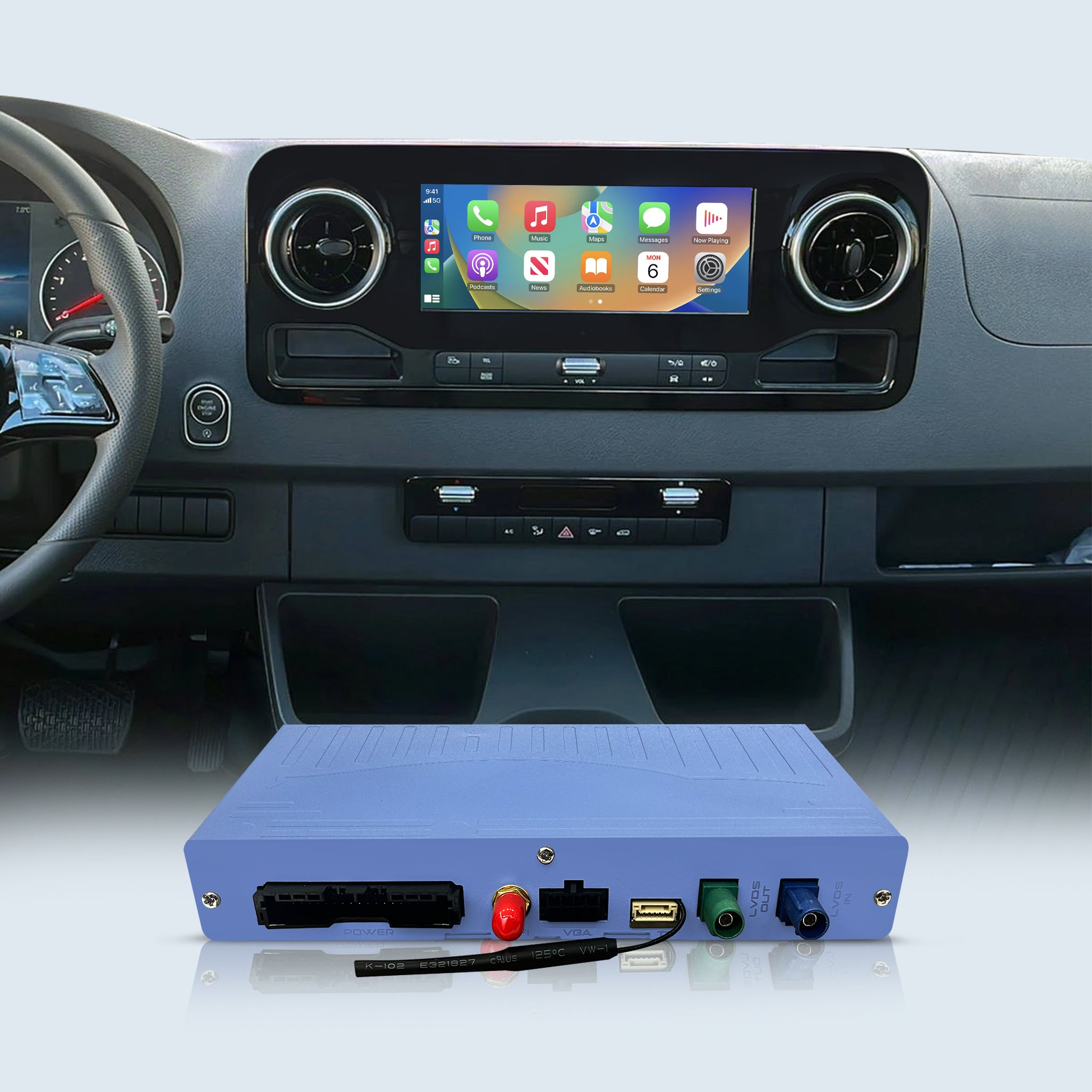 Wireless CarPlay & Android Auto Module for Mercedes-Benz Sprinter (NTG 6.0 MBUX) | OEM Screen Upgrade