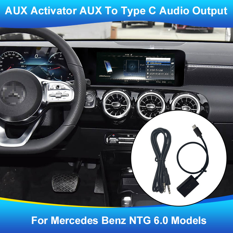 AUX to Type-C Audio Adapter for Mercedes-Benz NTG 6.0 (MBUX)