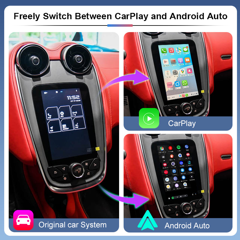 Wireless Apple CarPlay Android Auto Adapter Box Compatible for McLaren 12C 650S 570S 600LT 540C 675LT CarPlay Integration Module