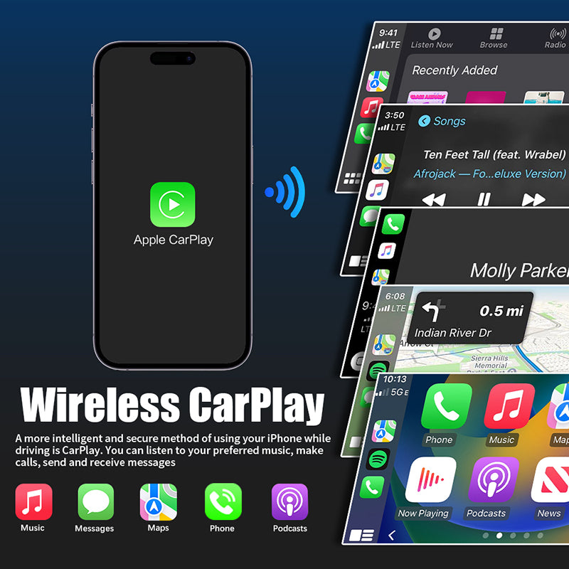 Wireless CarPlay Android Auto Adapter for Infiniti Q50 Q50L QX50 Q60 QX60 QX80 Nissan Patrol Mirror Link AirPlay Retrofit Kit