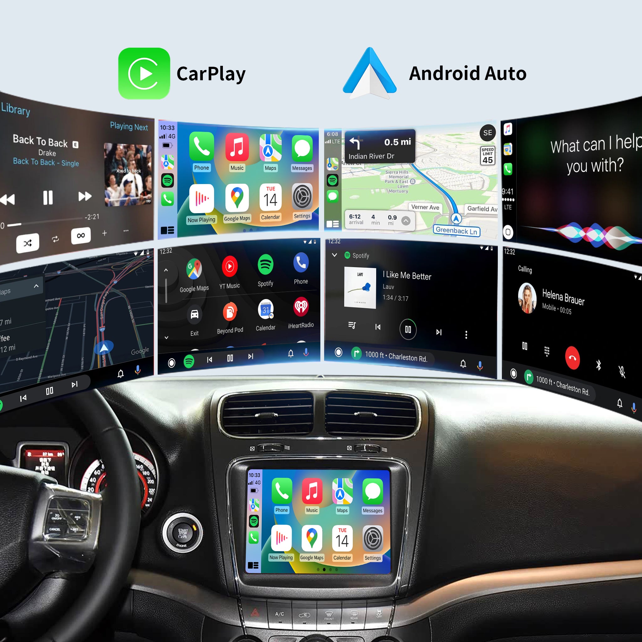 Gen3 CarPlay Decoder Module for Dodge Uconnect Radio Dodge Challenger / Viper Ram / Journey / Dart OEM Factory Screen Upgrade