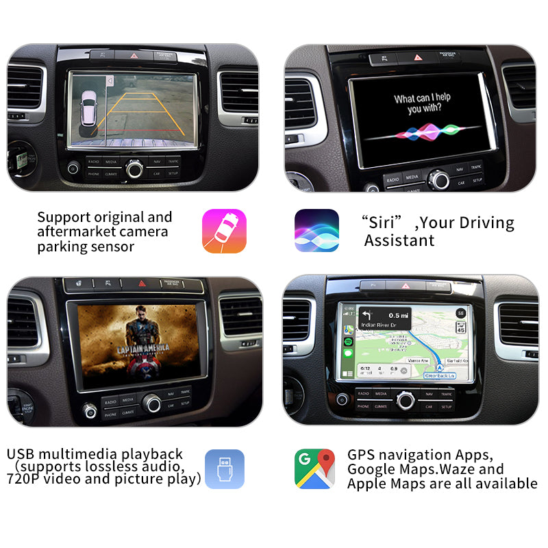 Wireless Carplay & Android Auto Module For VW Volkswagen Touareg RNS850 2011-2015 Mirror Link AirPlay Recoder Car Accessories