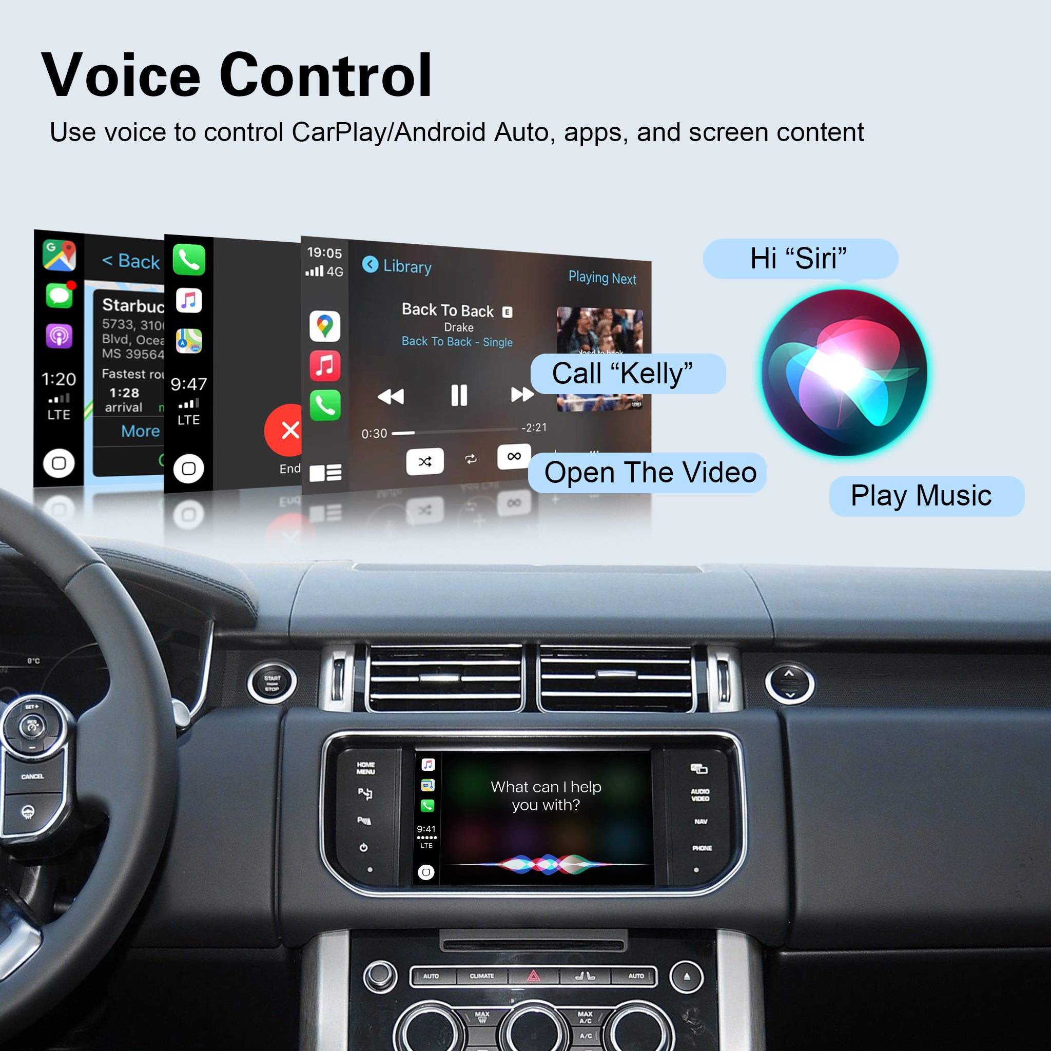 CarPlay Interface for Land Rover Discovery 4, Freelander 2, Range Rover-Requires Bosch Head Unit