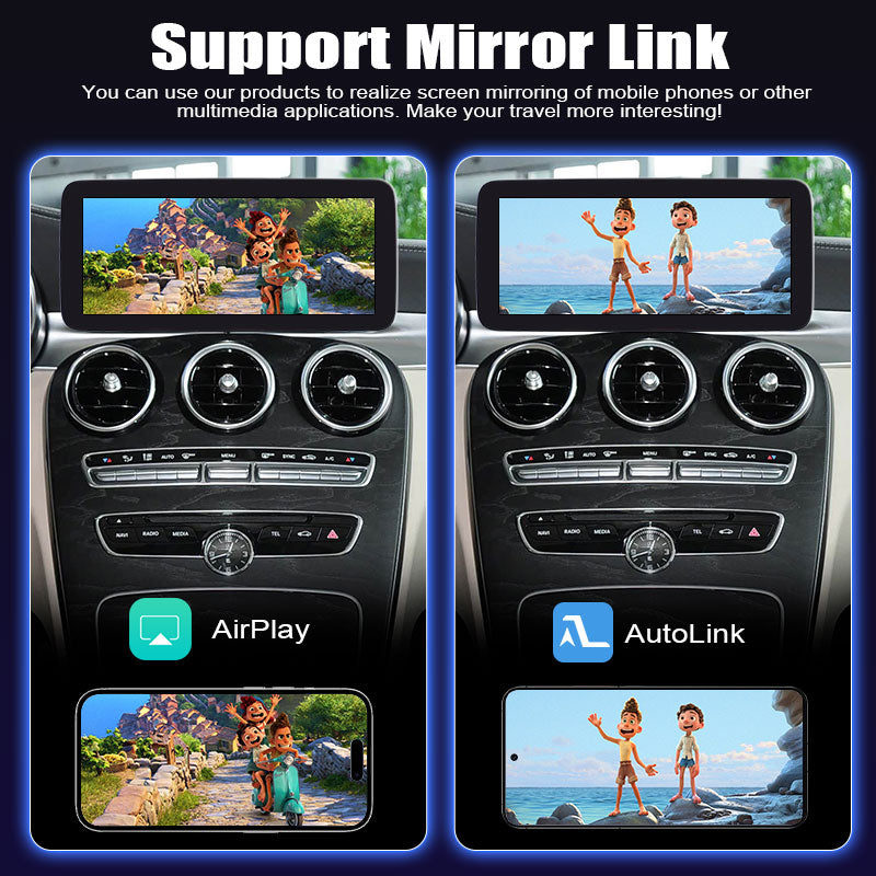 12.3/10.25 Inch Wireless CarPlay Multimedia Linux Touch Screen for Mercedes-Benz C Class /GLC 2015-2019 NTG5.0 5.1 System