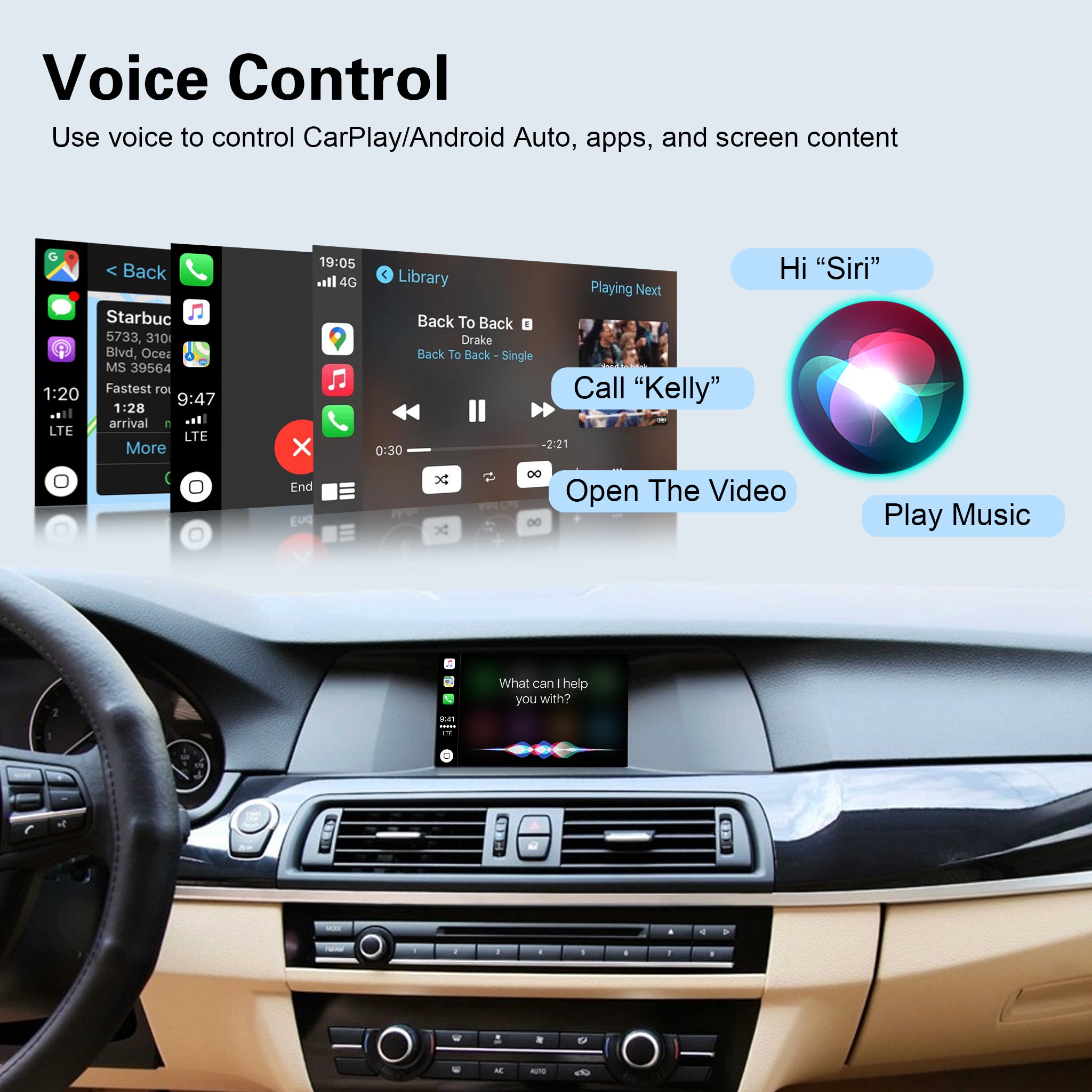 Wireless CarPlay & Android Auto Integration Interface for BMW NBT / EVO / MGU Full OEM Touchscreen Support