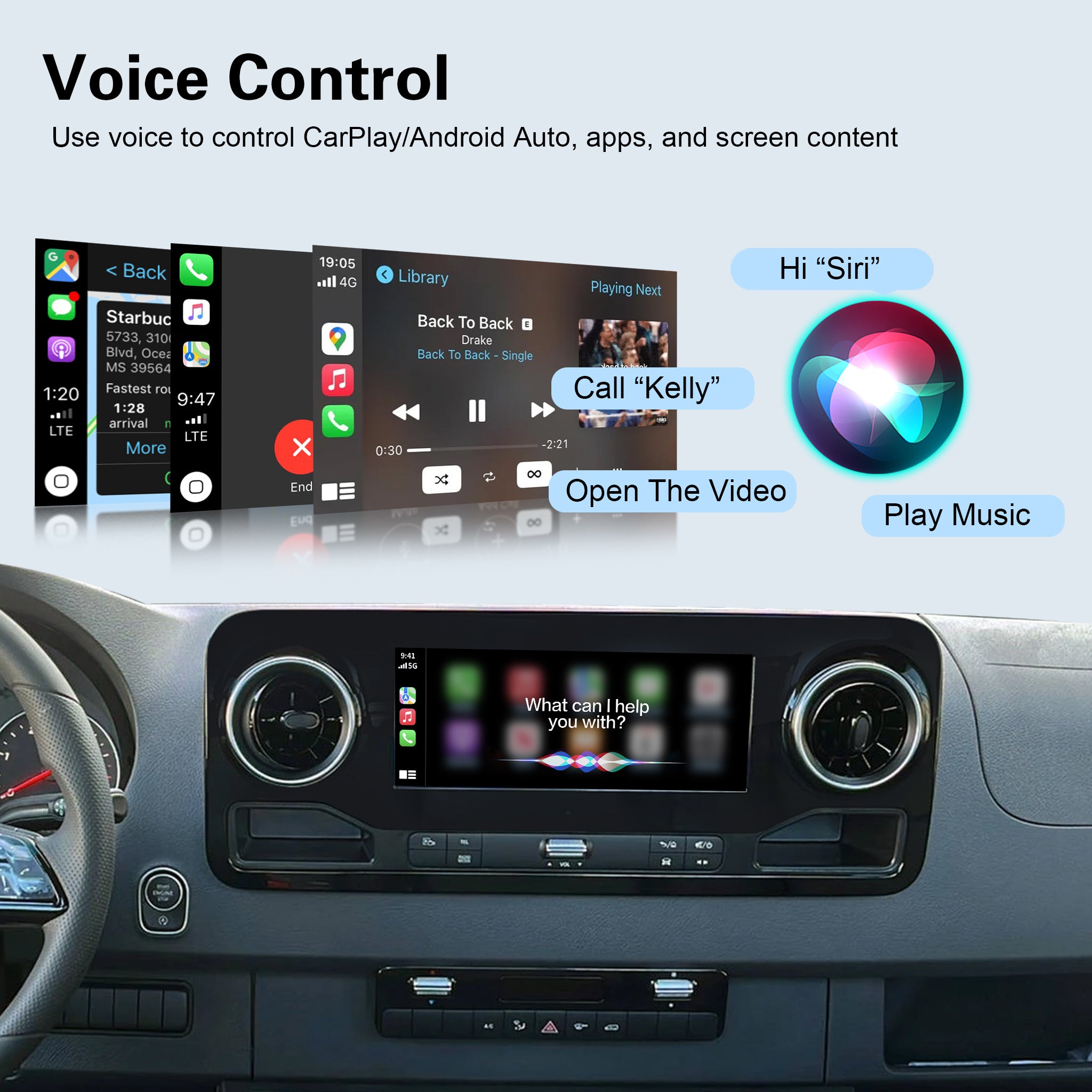 Wireless CarPlay & Android Auto Module for Mercedes-Benz Sprinter (NTG 6.0 MBUX) | OEM Screen Upgrade