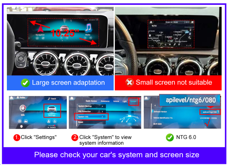 Wireless CarPlay & Android Auto Module for Mercedes-Benz NTG 6.0 MBUX Touchscreen Upgrade