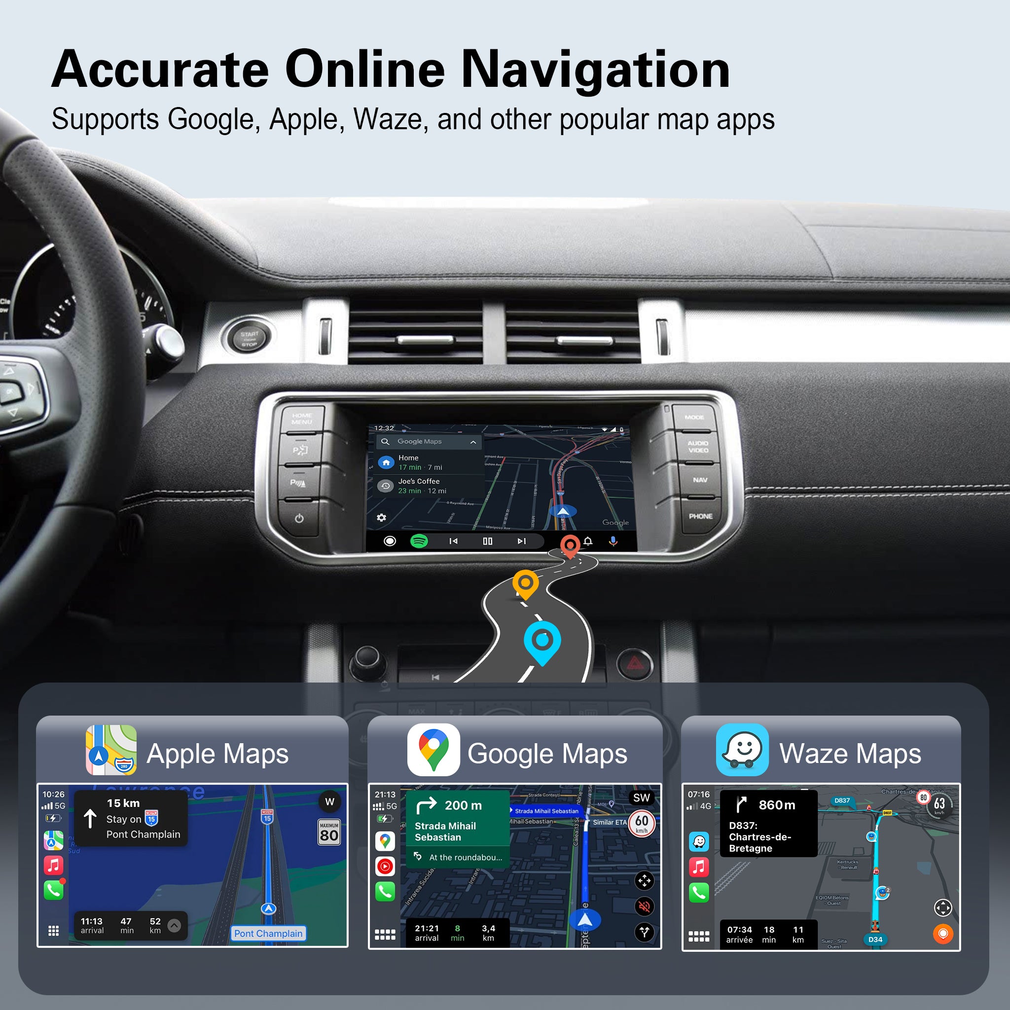 CarPlay Interface for Land Rover Discovery 4, Freelander 2, Range Rover-Requires Bosch Head Unit