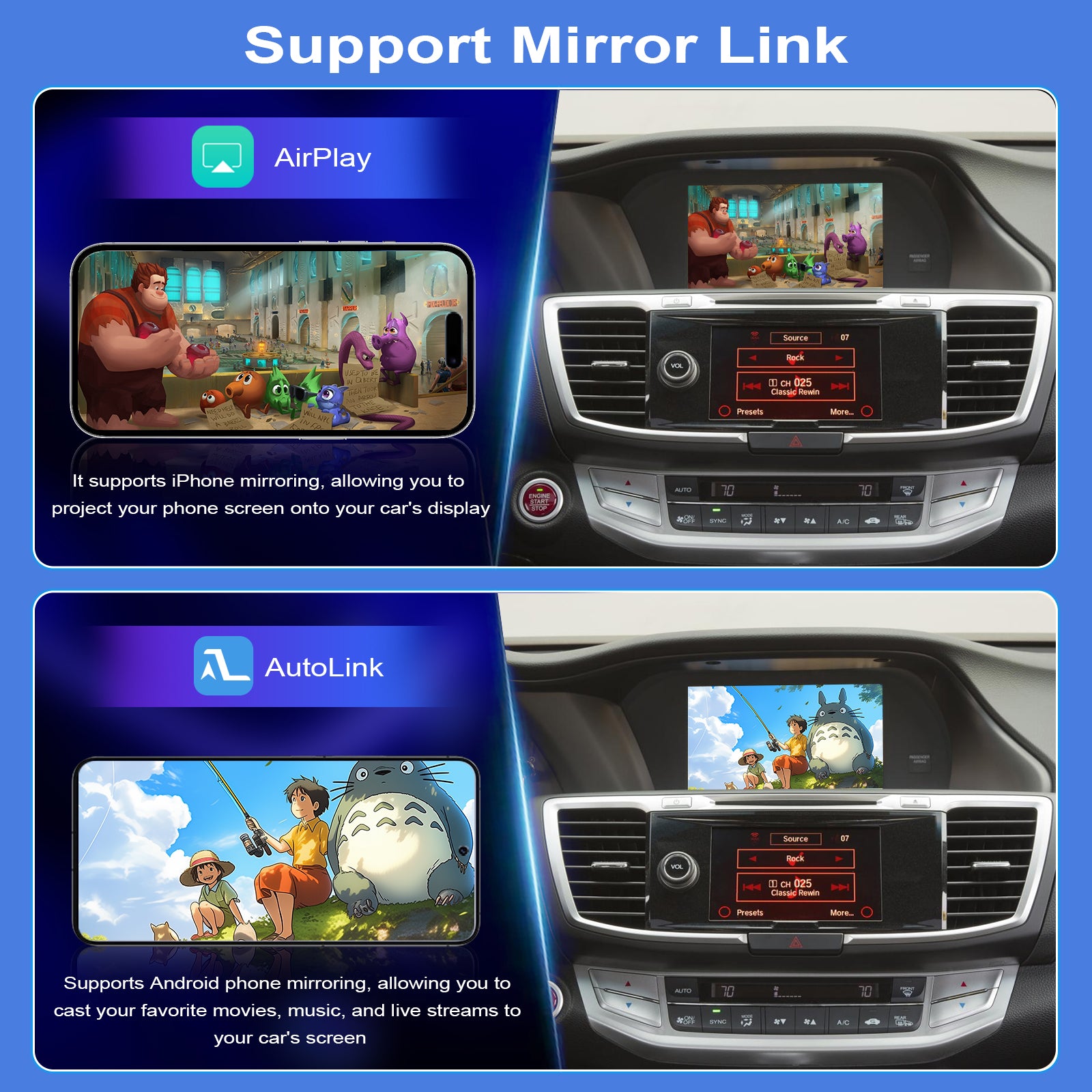 Wireless CarPlay & Android Auto Upgrade for Honda Odyssey (Dual Screen Models)