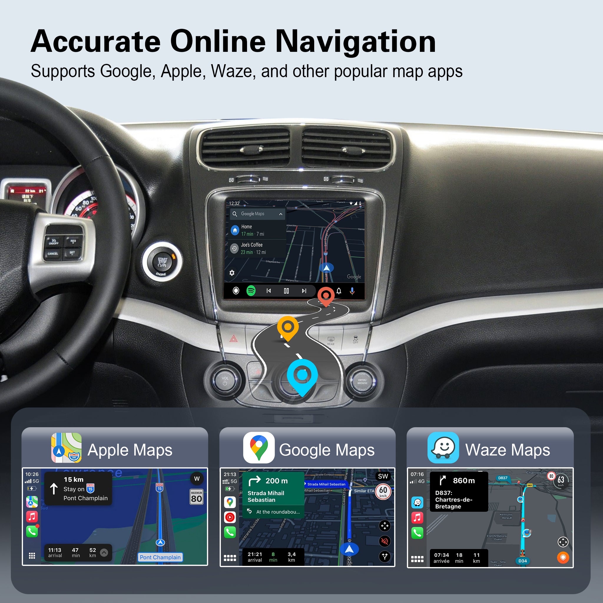 Wireless CarPlay & Android Auto Module for Fiat Freemont / 500 / 500X (2013-2014) | ONLY for 8.4