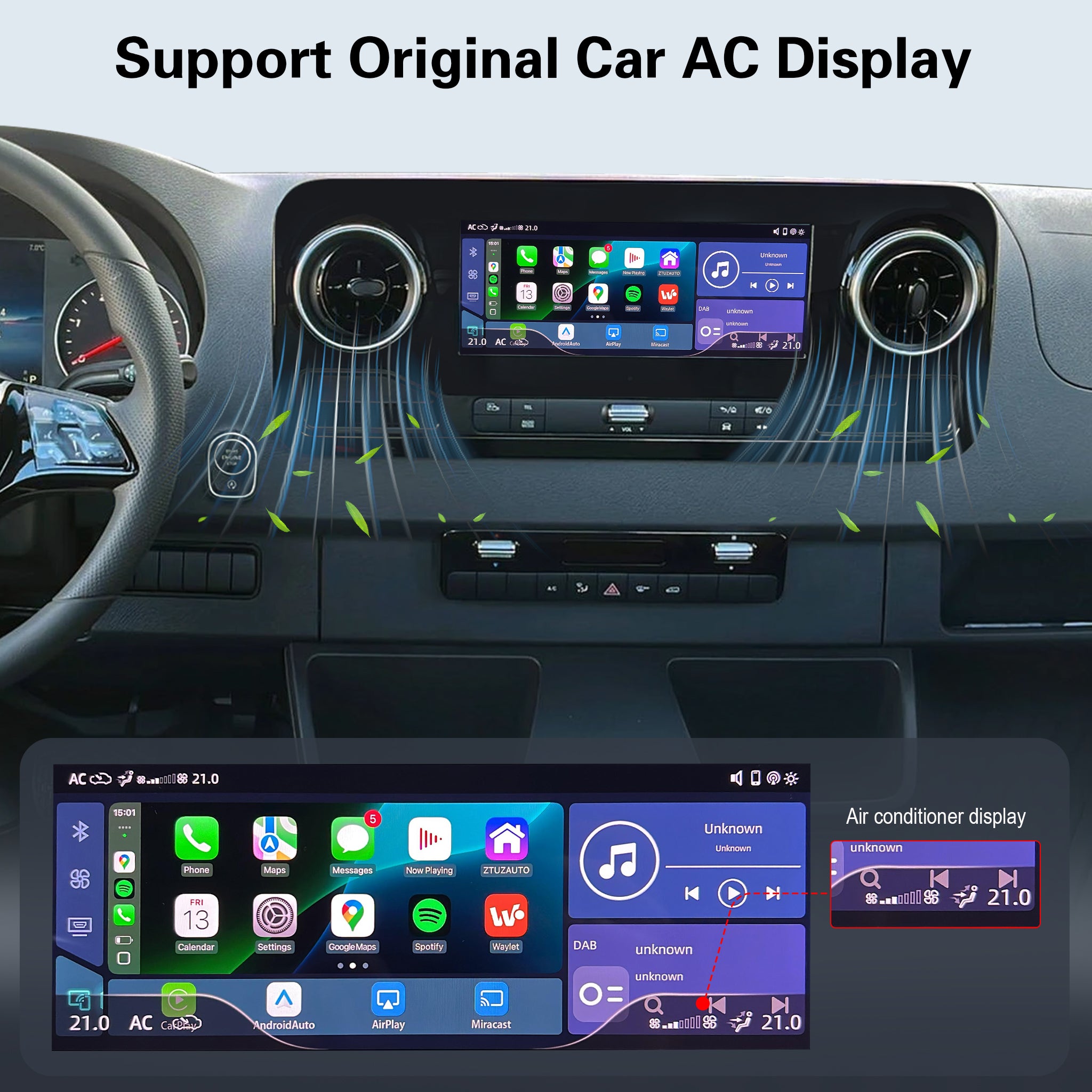 Wireless CarPlay & Android Auto Module for Mercedes-Benz Sprinter (NTG 6.0 MBUX) | OEM Screen Upgrade