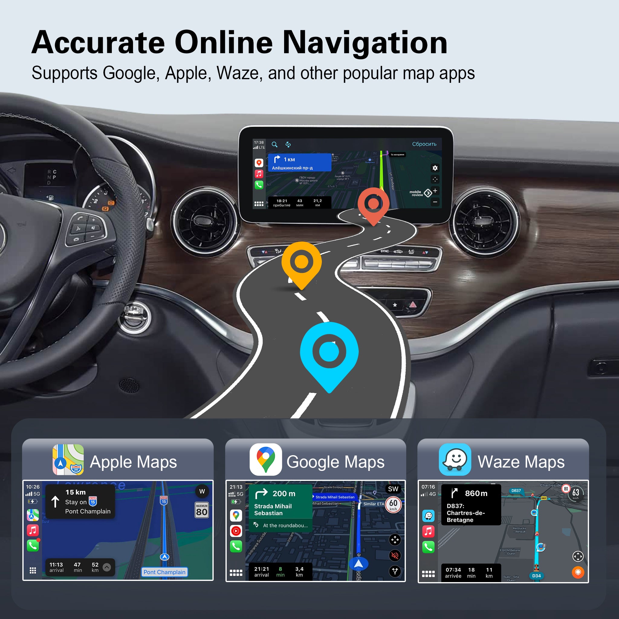 Wireless CarPlay & Android Auto Module for Mercedes-Benz V-Class / Vito (W447) | NTG 5.0 & NTG 6.0 Upgrade