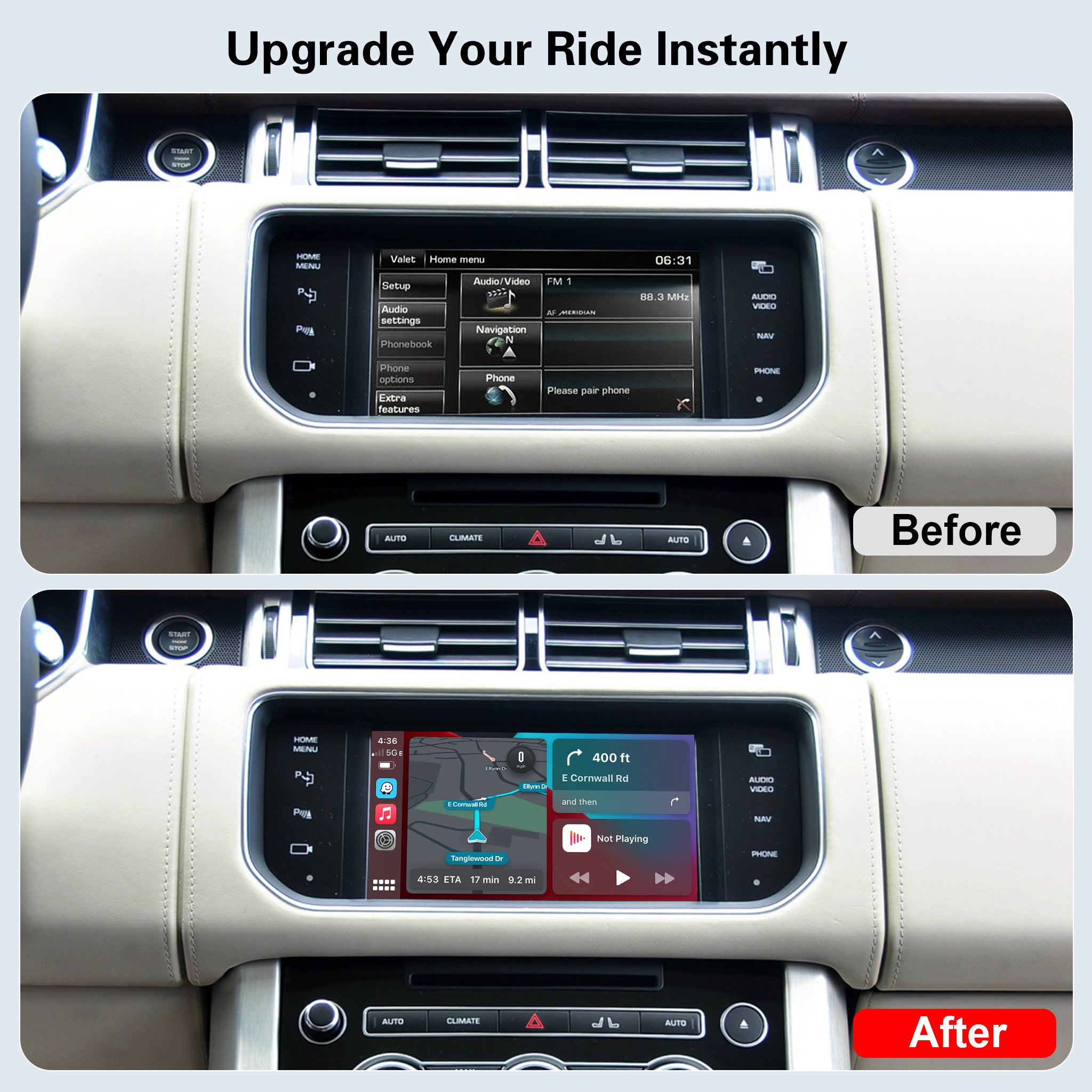 CarPlay Interface for Land Rover Discovery 4, Freelander 2, Range Rover-Requires Bosch Head Unit