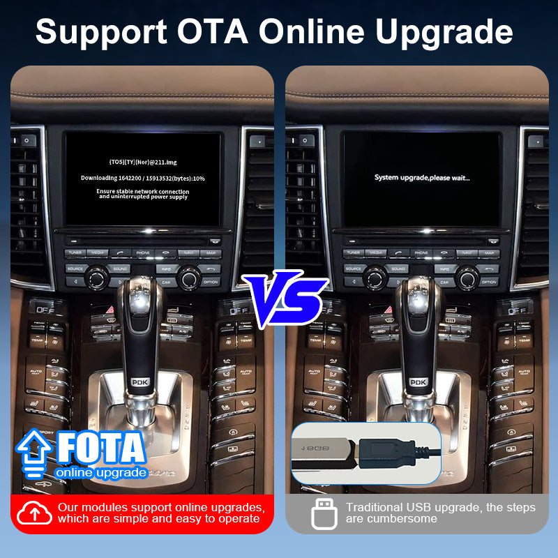 Wireless Apple Carplay For Porsche 911 Bosxter Cayman Macan Cayenne Panamera PCM/CDR Android Auto Support Rear Camera