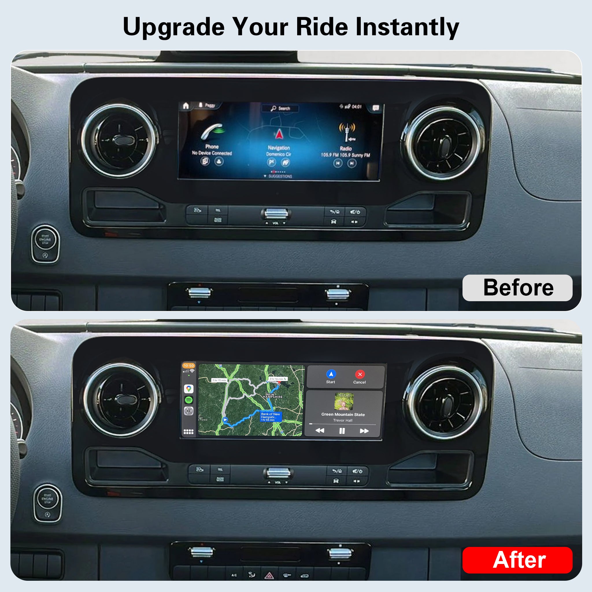 Wireless CarPlay & Android Auto Module for Mercedes-Benz Sprinter (NTG 6.0 MBUX) | OEM Screen Upgrade