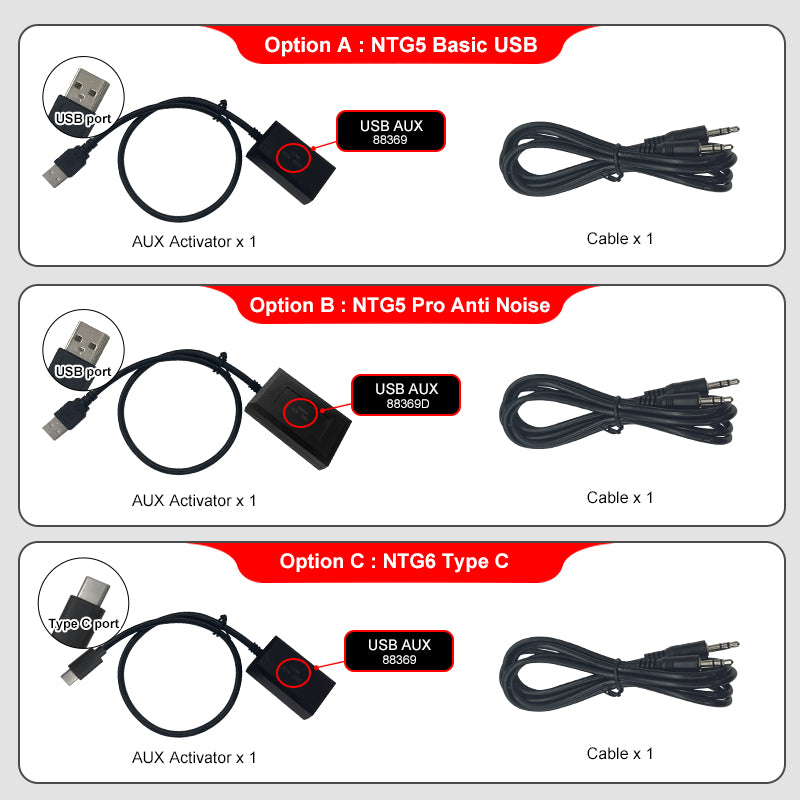 AUX to USB Adapter for Mercedes Benz NTG 5.0/5.1/5.5/6.0 System Audio Input Output Converter Aux Activator