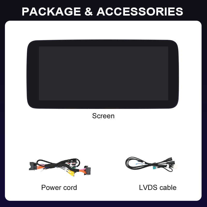 12.3/10.25 Inch Wireless CarPlay Multimedia Linux Touch Screen for Mercedes-Benz C Class /GLC 2015-2019 NTG5.0 5.1 System