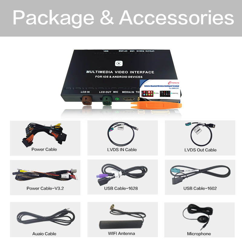 Wireless Apple CarPlay Android Auto for Infiniti QX60 QX60 Q70 2014-2020 Aftermarket Car Play Upgrade Retrofit Kit