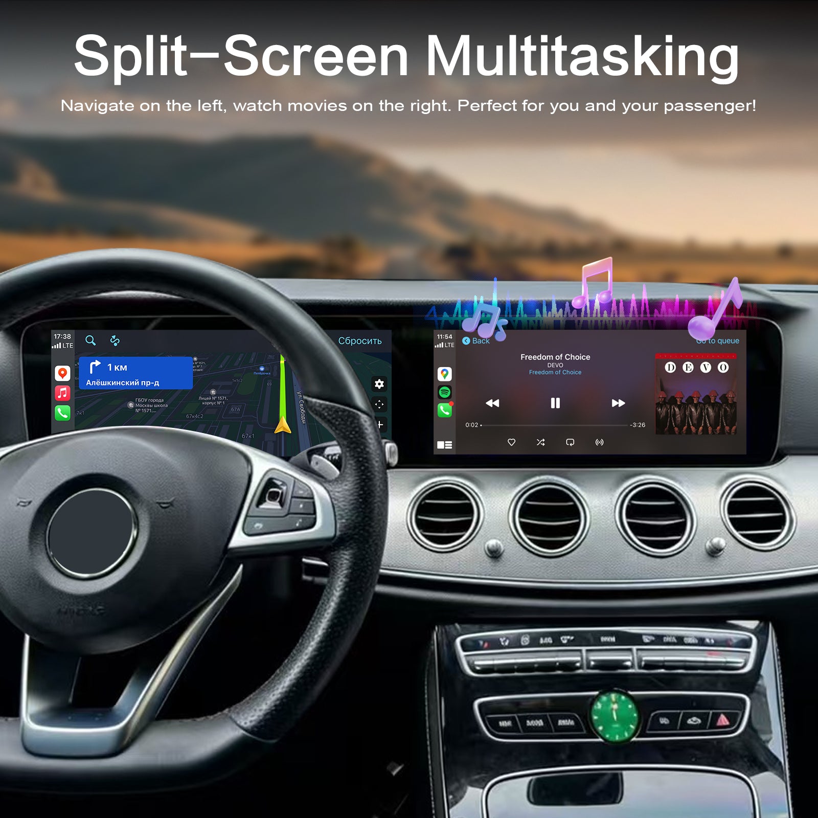 Qualcomm Android 14 Dual Screen Upgrade for Mercedes E-Class