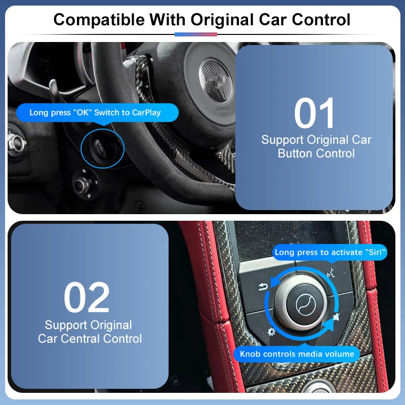 2026 Wireless Apple CarPlay Android Auto Adapter Box Compatible for McLaren 12C 650S 570S 600LT 540C 675LT CarPlay Integration Module
