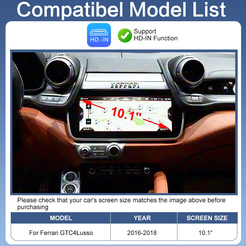 Wireless CarPlay Smart Module Ferrari California T/Portofino/GTC4Lusso/BR20 Support Android Auto AirPlay Autolink Cameras