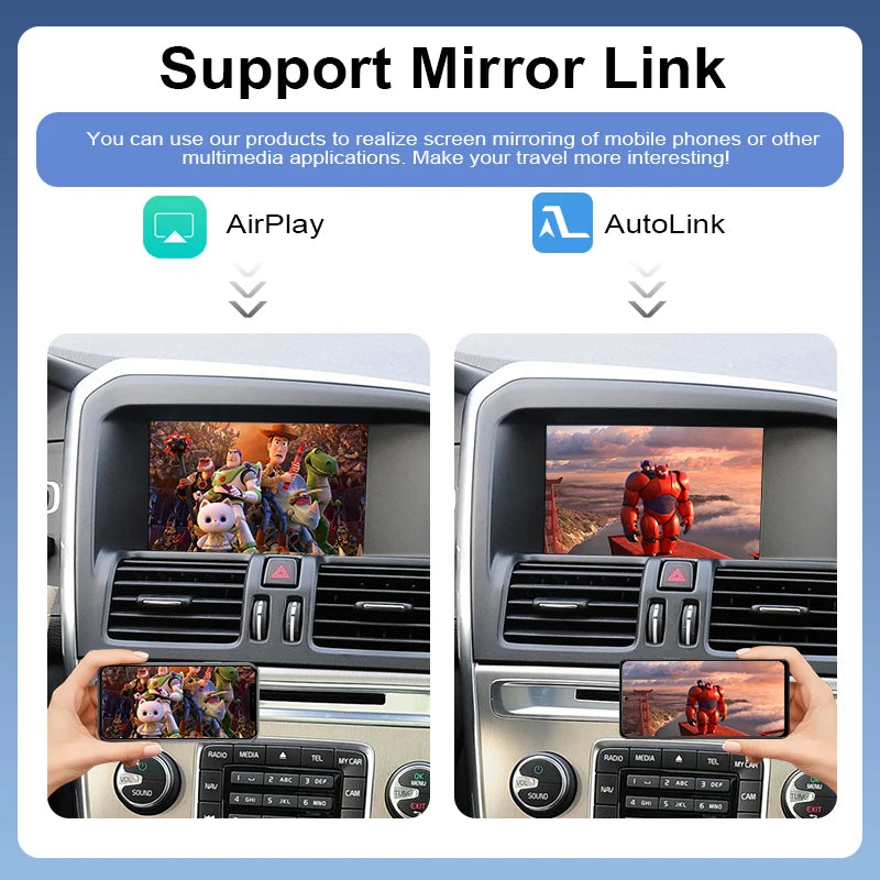 ZTUZAUTO Newest Gen 3 Wireless CarPlay/Android Auto Adapter Voice Control for Volvo V40/V60/XC60/S60/S80 7