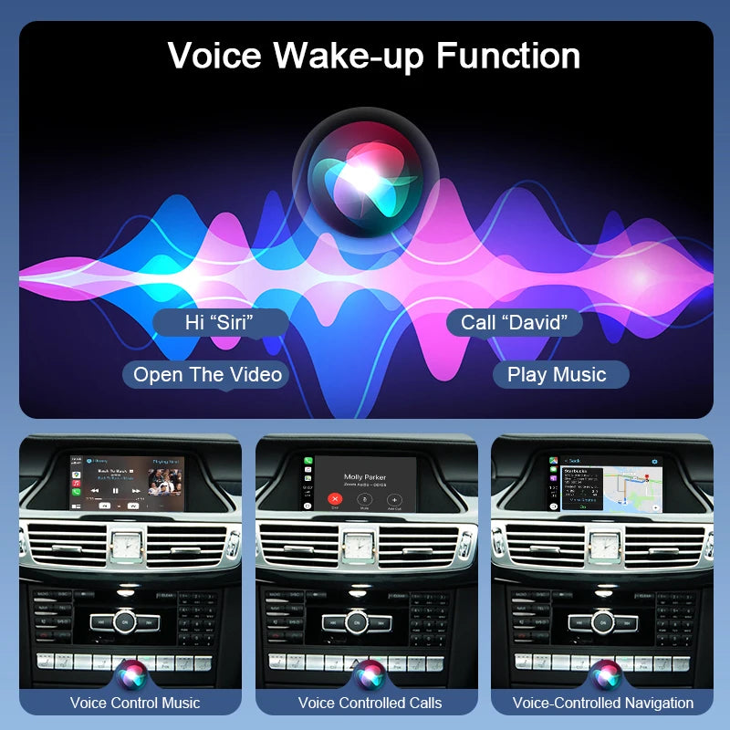 Wireless CarPlay Android Auto MirrorLink for Mercedes Benz B/C/E-Class GLA CLA GLK SLK CLS W204 W176 W246 Voice Camera Support