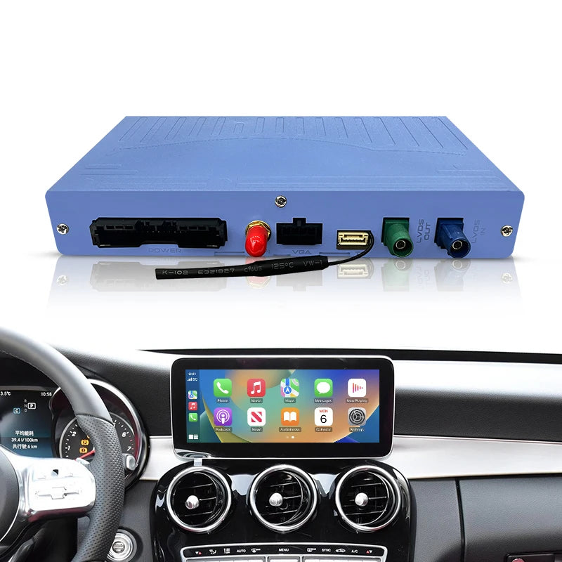 2026 Wireless CarPlay Android Auto Adapter Mercedes Benz C Class W205 S Class W222 NTG5.5 OEM Upgrade Support Front/Rear Cameras