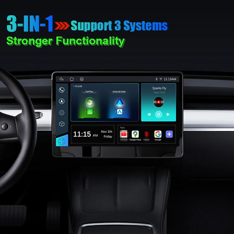 Wireless Android Auto Apple Carplay Adapter AI Box Android 10 0 Smart TV Box 32G Support WiFi 4 Cores Fast Connect Multimedia