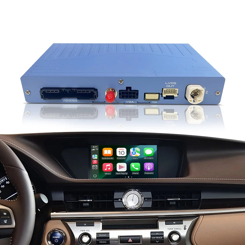 ZTUZAUTO Wireless CarPlay Android Auto Adapter AirPlay MirrorLink for Lexus ES 2013-2017 Voice Control (Siri/Google) Camera Support