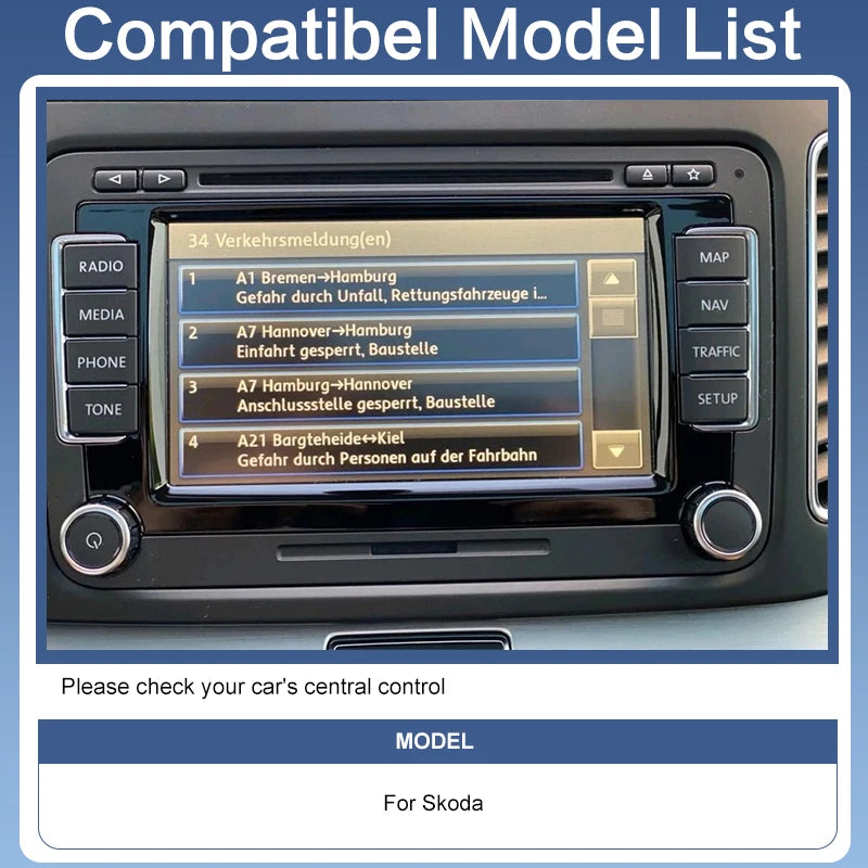 Wireless Android Auto CarPlay for Volkswagen Tiguan Passat RNS510 Skoda Phaeton Support Mirror Link Airplay Navi Touch Control