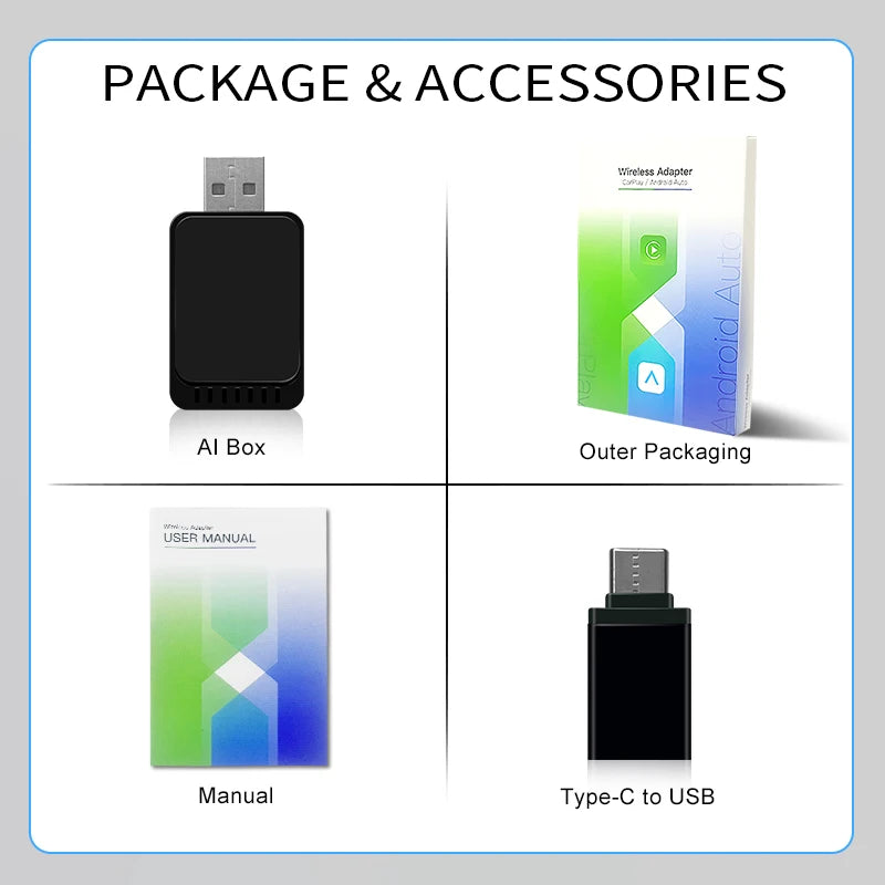 Universal Wired-to-Wireless Carplay USB Adapter Dongle Converter Iphone Smart Box USB Plug Car Play Dongle Box for Iphone