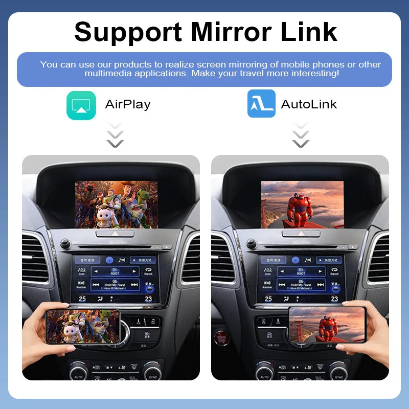Wireless Carplay for Acura YD3 MDX TLX ILX RLX with Car Play Android Auto Mirror Link AirPlay Navigation Support OEM Cameras