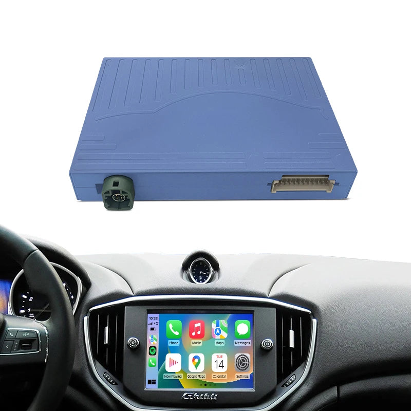 Newest Wireless CarPlay Adapter Maserati Ghibli 2014 Android Auto Mirror Link AirPlay Navi Support Touch Control 360 Camera Siri/Google