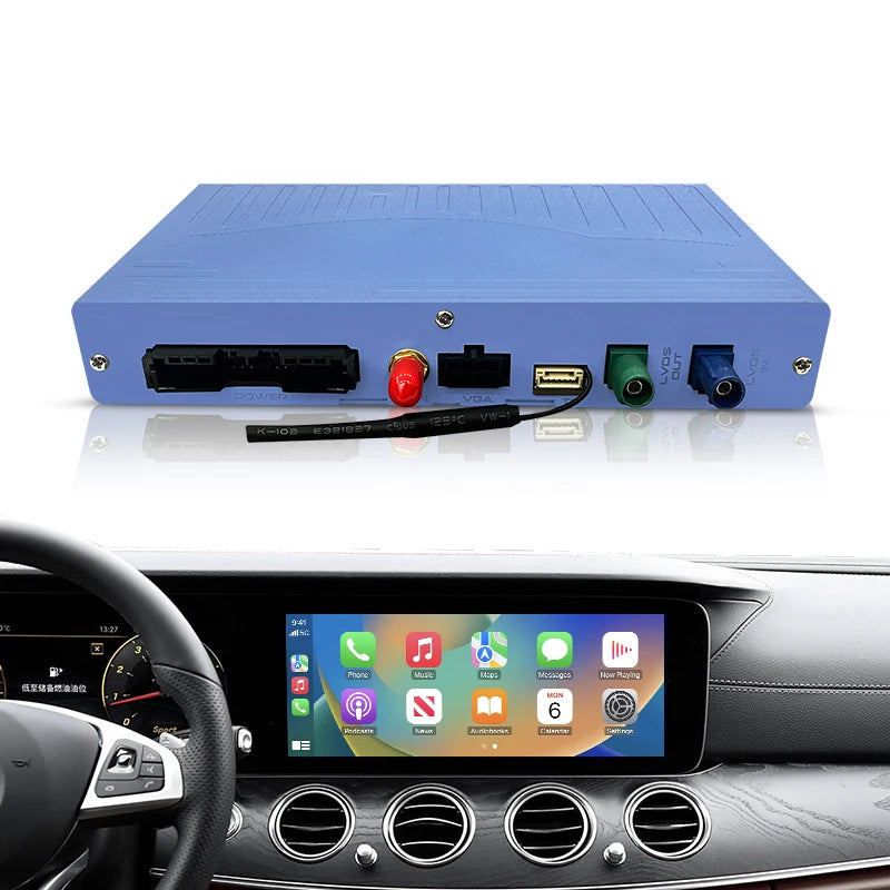 Wireless CarPlay Android Auto Adapter Voice Control for Mercedes Benz E Class W213 2015-2018 OEM Screen Upgrade MirrorLink