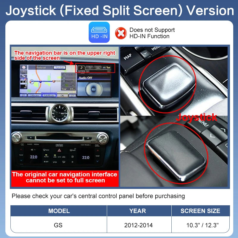 ZTUZAUTO Wireless CarPlay Android Auto Adapter for Lexus GS 2012-2017 AirPlay Mirror Link USB Navigation Plug Play Upgrade Voice