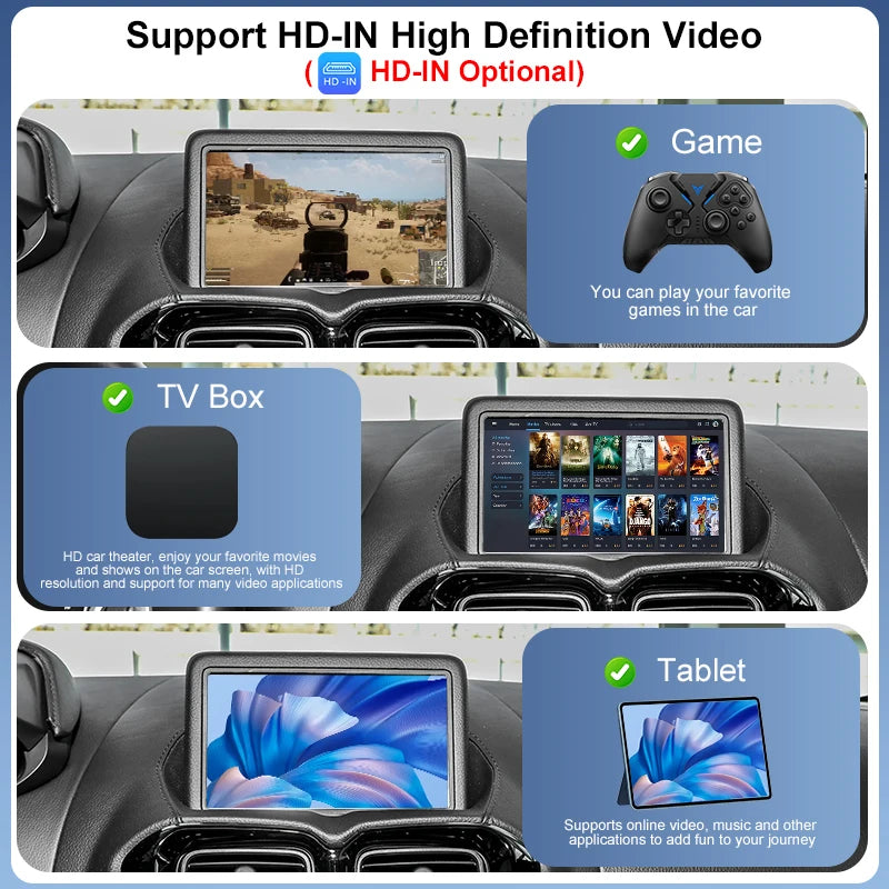Wireless CarPlay Android Auto Aston Martin Vantage 18-22/DB11 16-20 OEM Screen Upgrade Support Voice Control Camera Portable
