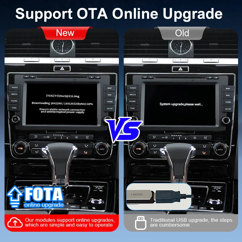 Wireless Android Auto CarPlay for Volkswagen Tiguan Passat RNS510 Skoda Phaeton Support Mirror Link Airplay Navi Touch Control