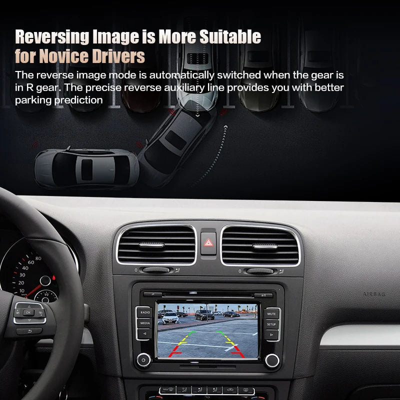 170° AHD 1080P Flip Emblem Car Reverse Backup Camera for VW Passat CC Golf 6/7/8 Magotan B6/B7/B8 Polo Beetle EOS T-roc