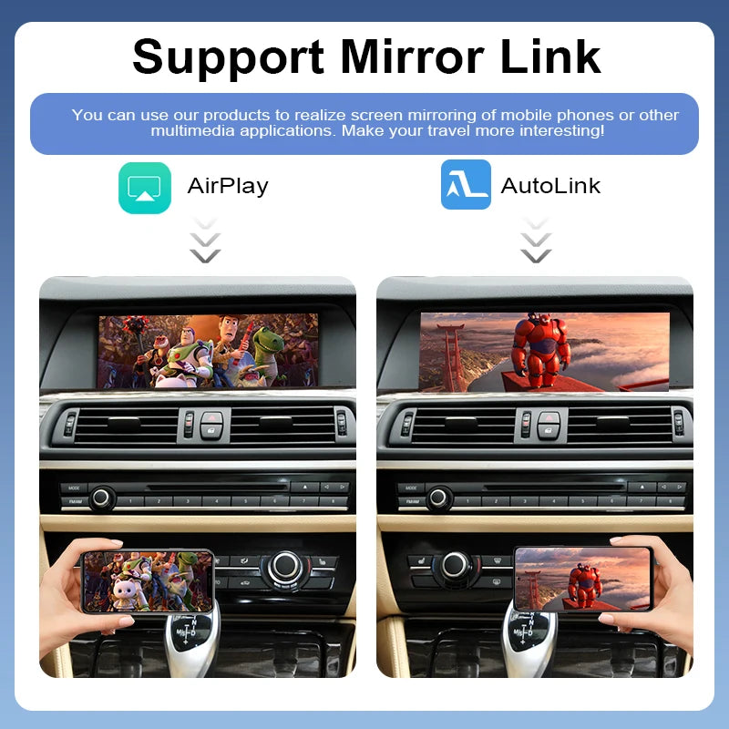 Wireless CarPlay Android Auto Adapter ZTUZAUTO ZT-MF-CIC for BMW 1/3/5/7 Series X1/X3/X5/X6 CIC System Android Mirror Link