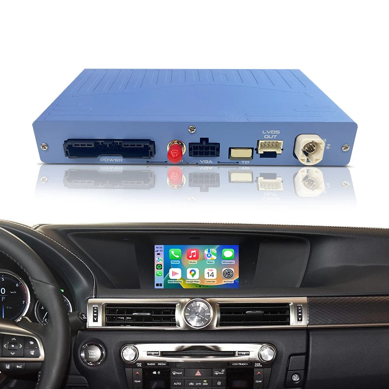 ZTUZAUTO Wireless CarPlay Android Auto Adapter for Lexus GS 2012-2017 AirPlay Mirror Link USB Navigation Plug Play Upgrade Voice