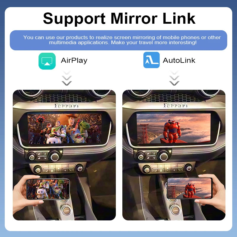 Wireless CarPlay Smart Module Ferrari California T/Portofino/GTC4Lusso/BR20 Support Android Auto AirPlay Autolink Cameras