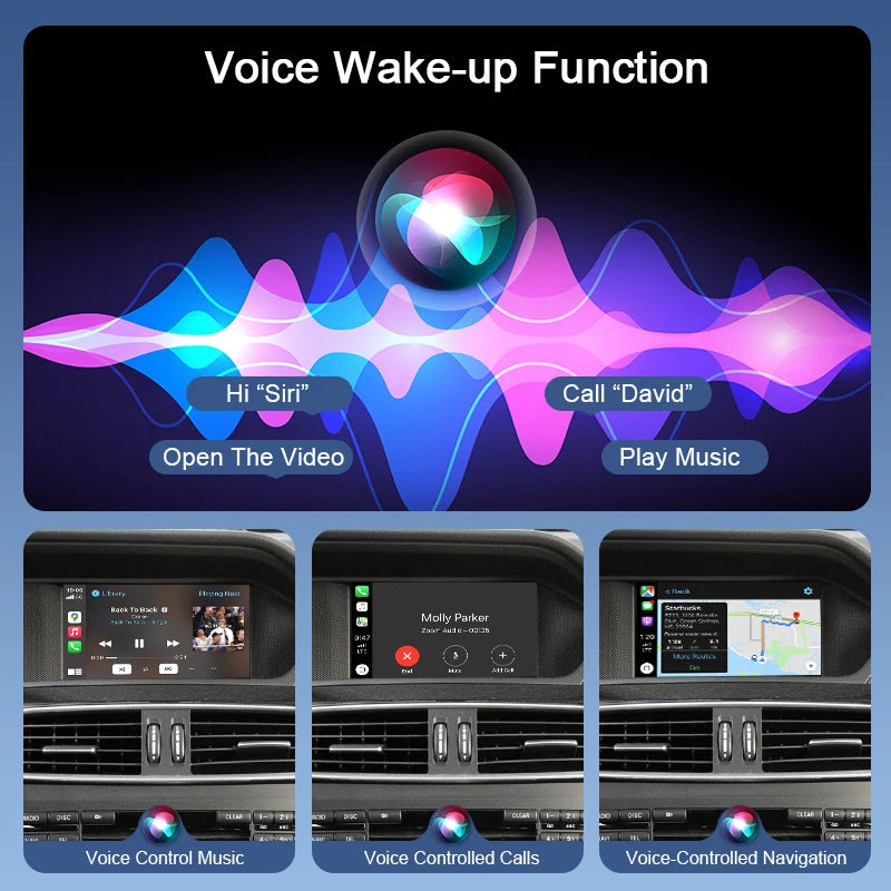 Wireless CarPlay Android Auto Adapter Voice Control 360 Camera Support for Mercedes Benz A/B/C/E Class GLA/CLA/GLK/SLK/CLS W204