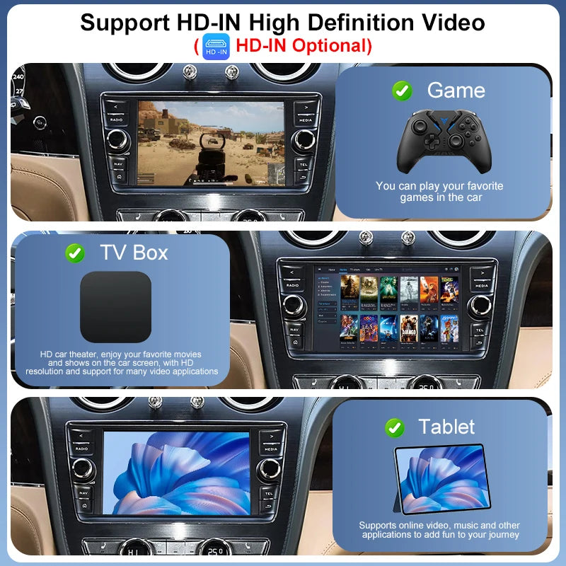 Wireless CarPlay Android Auto Retrofit Kit ZTUZAUTO for Bentayga 2012-2019 Factory Screen Upgrade Voice Control Mirror Link